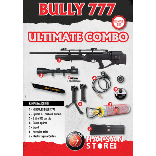 Kampanyal� Hatsan Hercules BULLY 777 QE PCP Haval� T�fek (ULTIMATE COMBO)