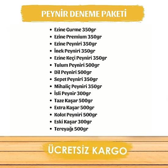 Peynir Deneme Paketi