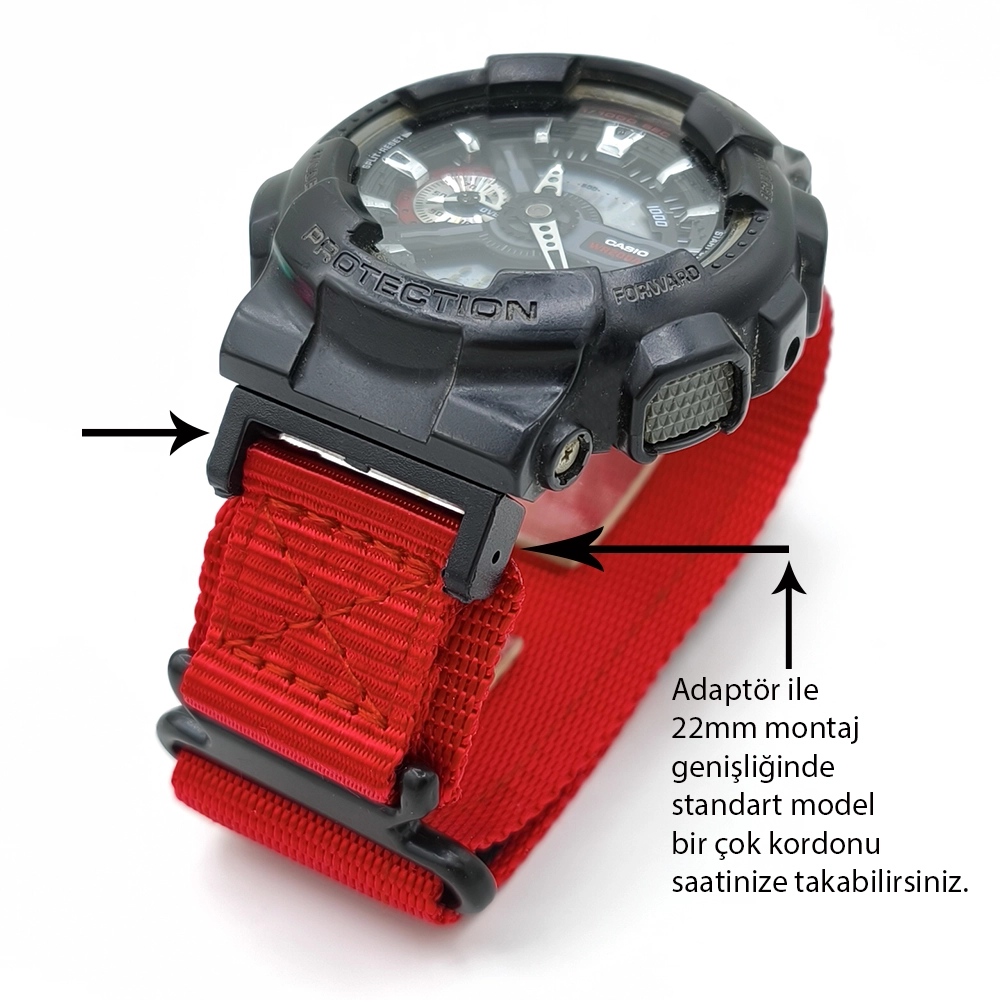 Casio G-Shock GA-100 Kordon Montaj Adaptörü 16x22mm