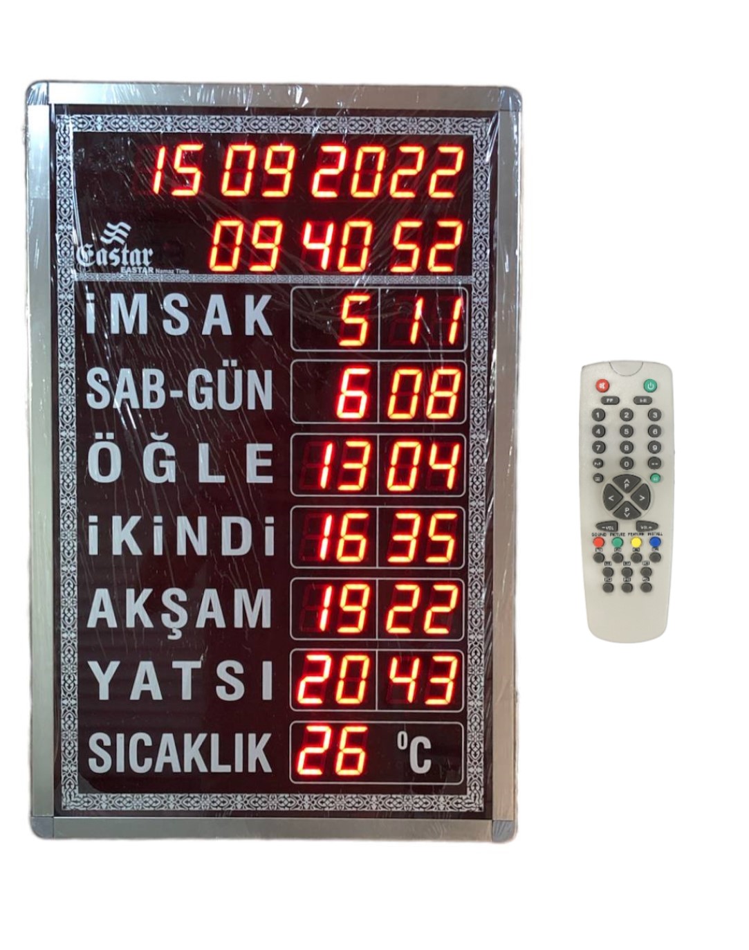 Eastar Büyük Boy Ezan Okuyan Krom Namaz Vakit