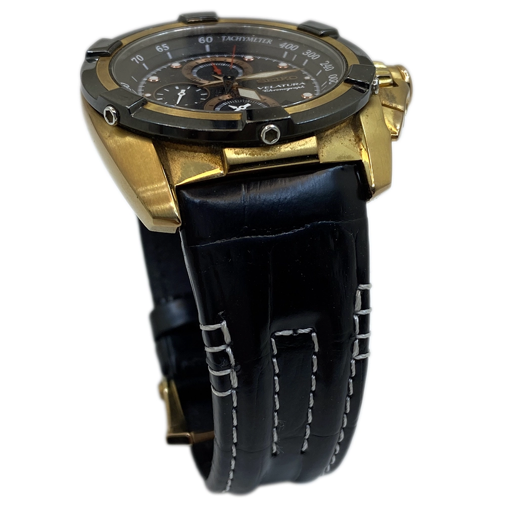 Seiko - 7T62-0HD0 Hakiki Deri Saat Kayışı | Özel El Yapımı Üretim