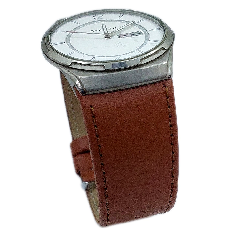 Skagen - SKW6304 Hakiki Deri Saat Kayışı Özel El Yapımı Üretim (Saatinizi Göndermeniz Gerekli)