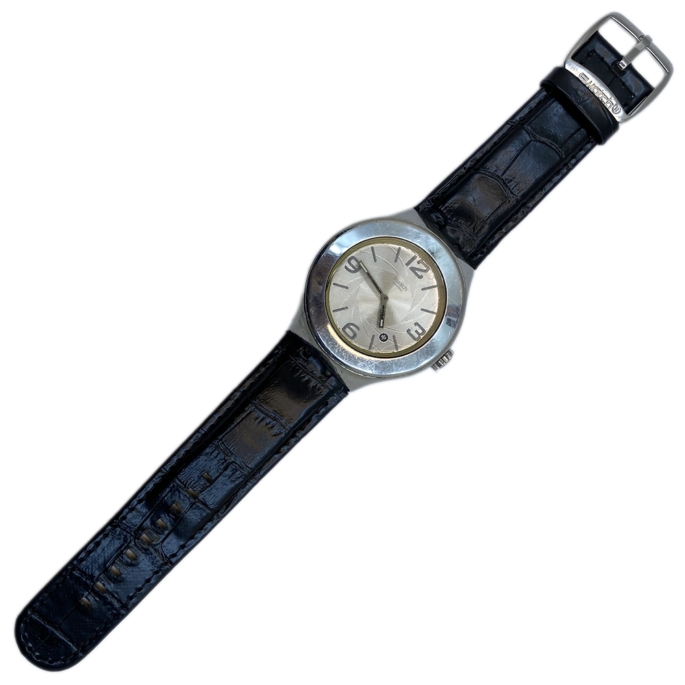 Swatch Irony - YNS402 Hakiki Deri Saat Kayışı | Özel El Yapımı Üretim