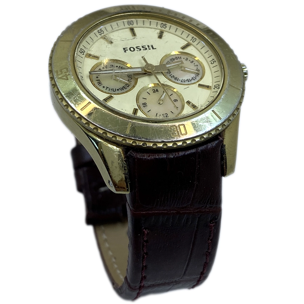 Fossil - ES2820 Hakiki Deri Saat Kayışı | Özel El Yapımı Üretim