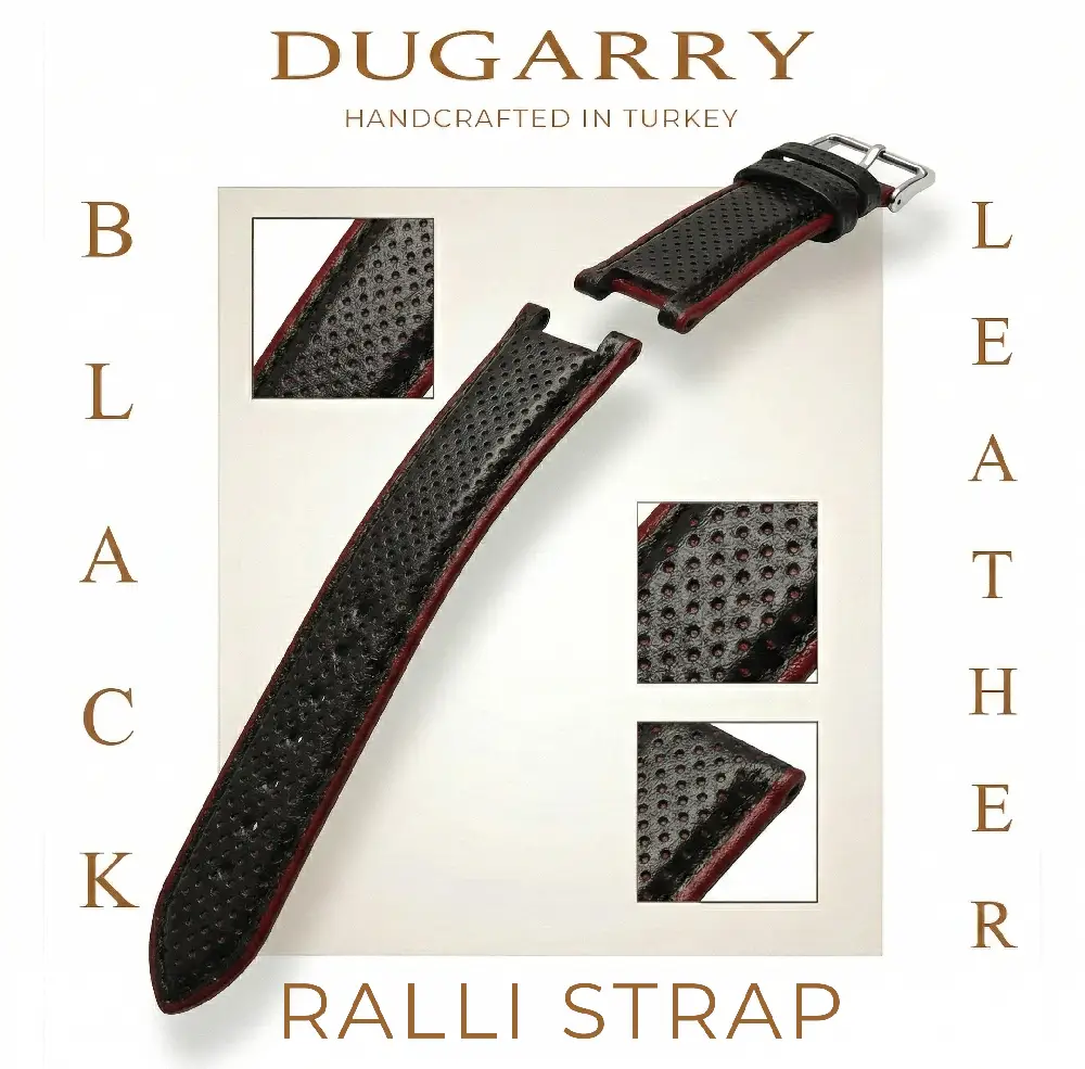 Dugarry - Versace VRSCVE1D01220 Uyumlu Özel Kesim El Yapımı Deri Saat Kayışı