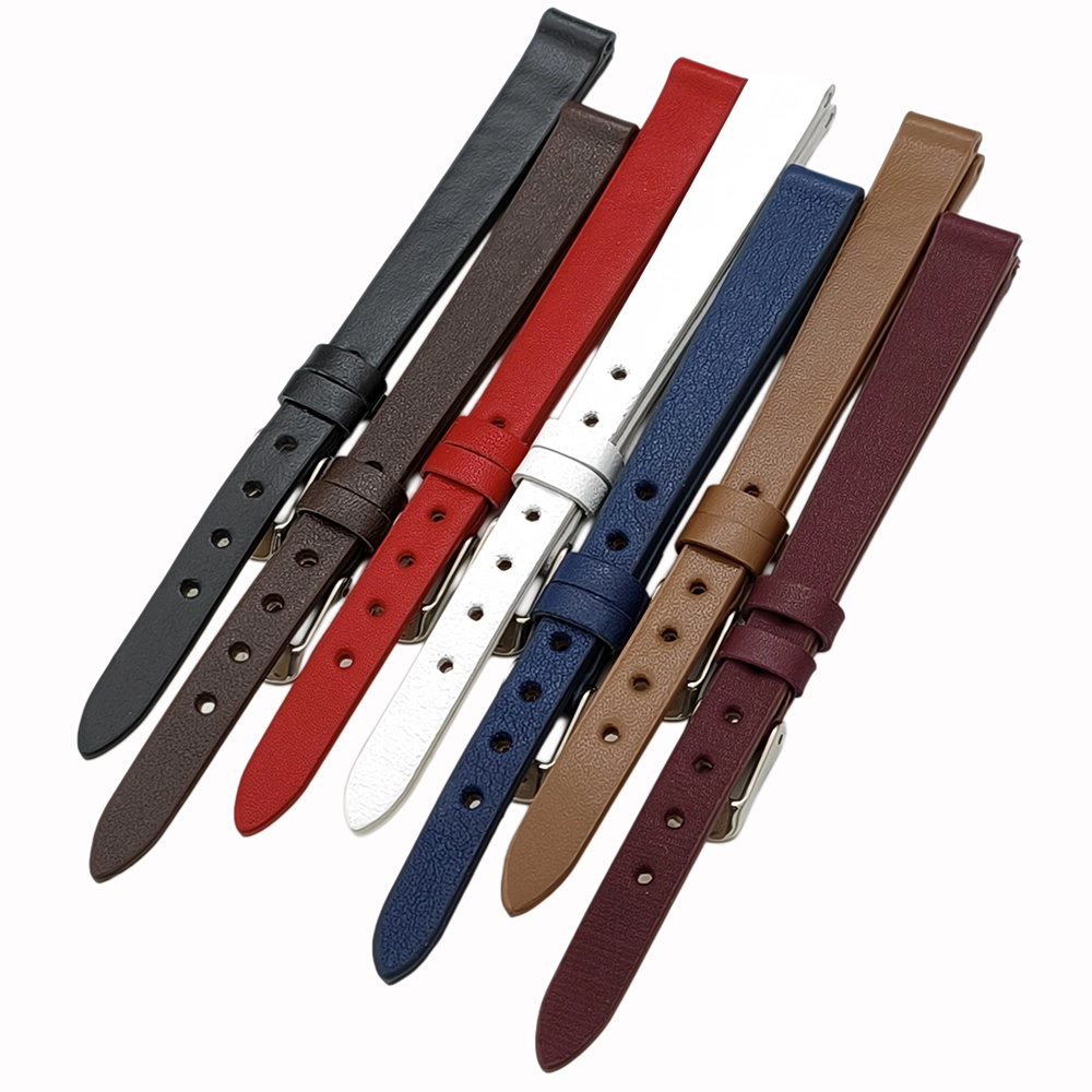 Hakiki Deri Saat Kayışı  10mm  7 Renk  8mm Toka