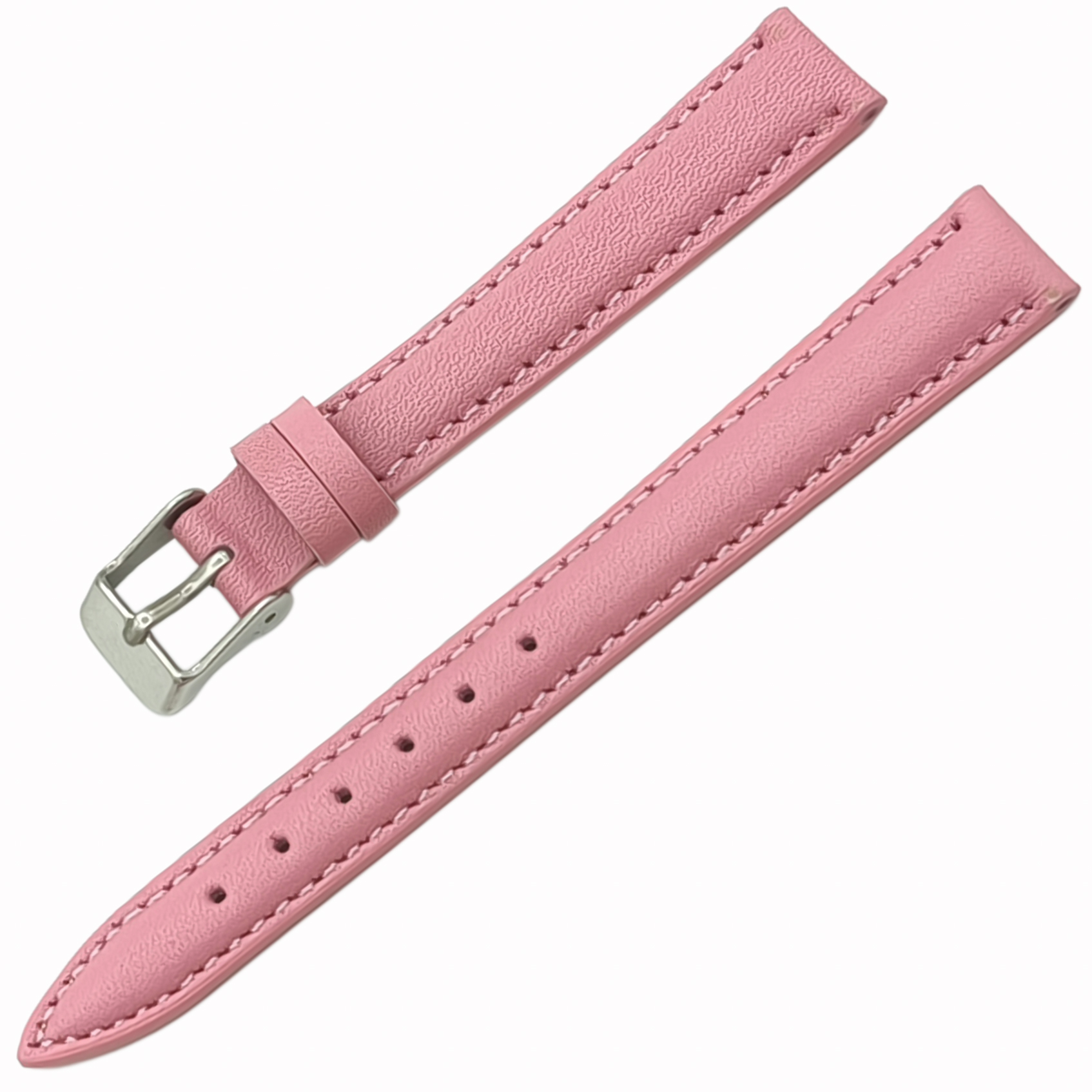 Saat Kordonu Hakiki Deri Yerli Üretim 14mm Pembe Desensiz