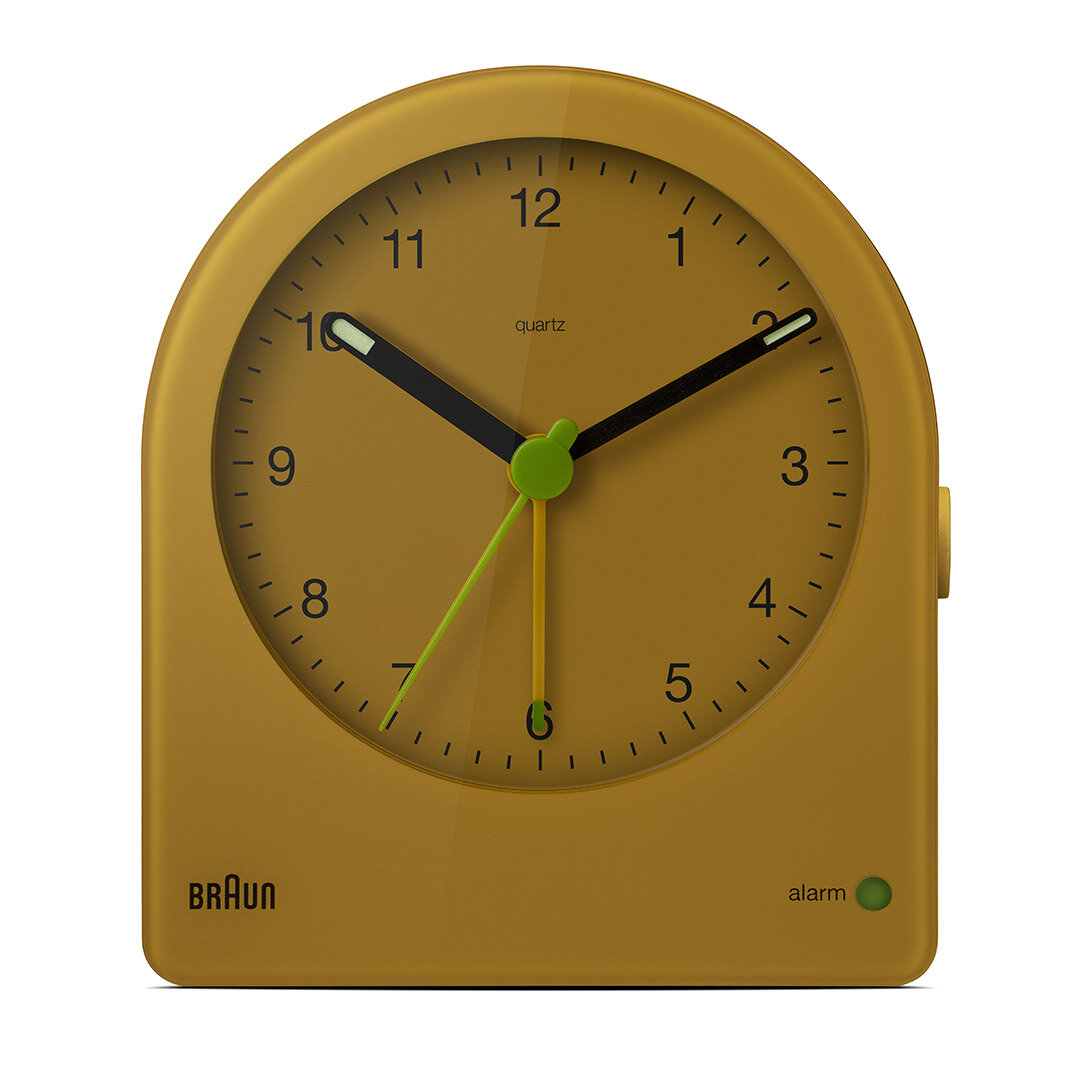BRAUN BC22Y SARI KLASİK ANALOG ALARMLI MASA SAATİ