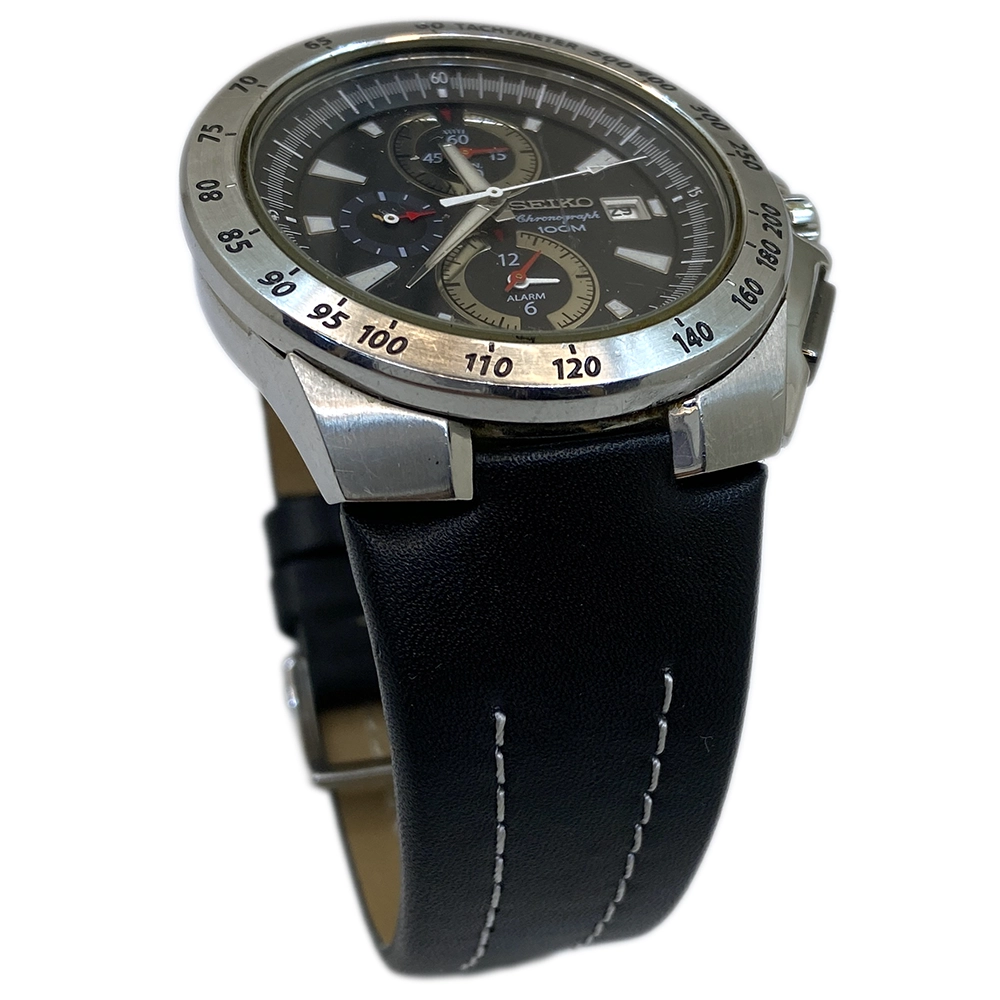 Seiko - 7T62-0HG0 Hakiki Deri Saat Kayışı | Özel El Yapımı Üretim