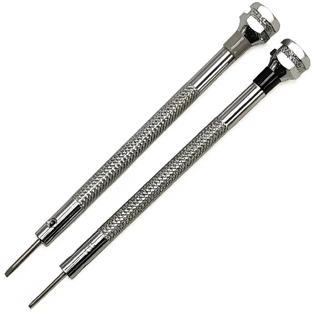 Profesyonel İnce Gövdeli Metal Saatçi Tornavidası | 1.0mm ve 1.4mm Seçenekli