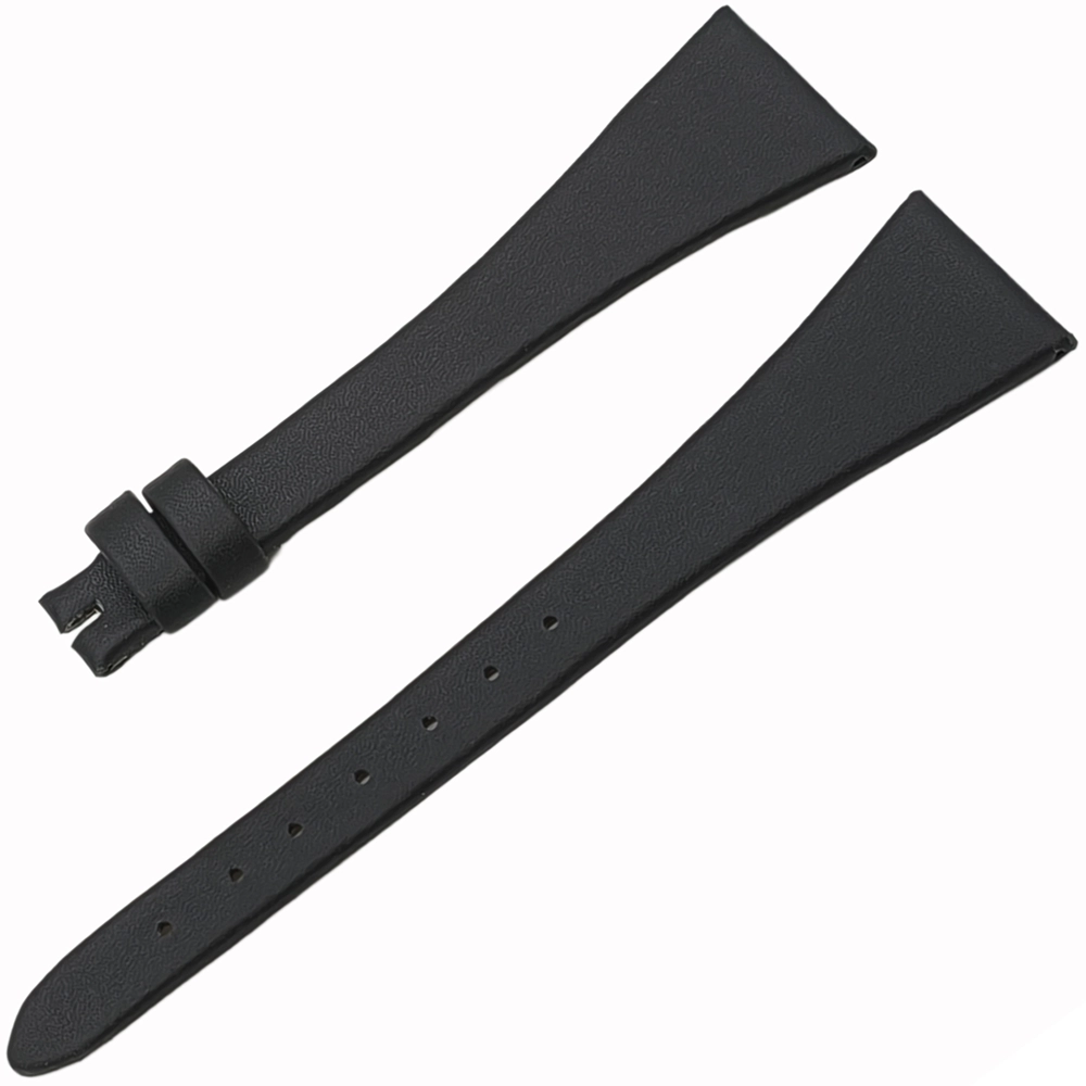 El Yapımı Hakiki Deri Saat Kayışı Siyah 22x10mm Özel Ölçü