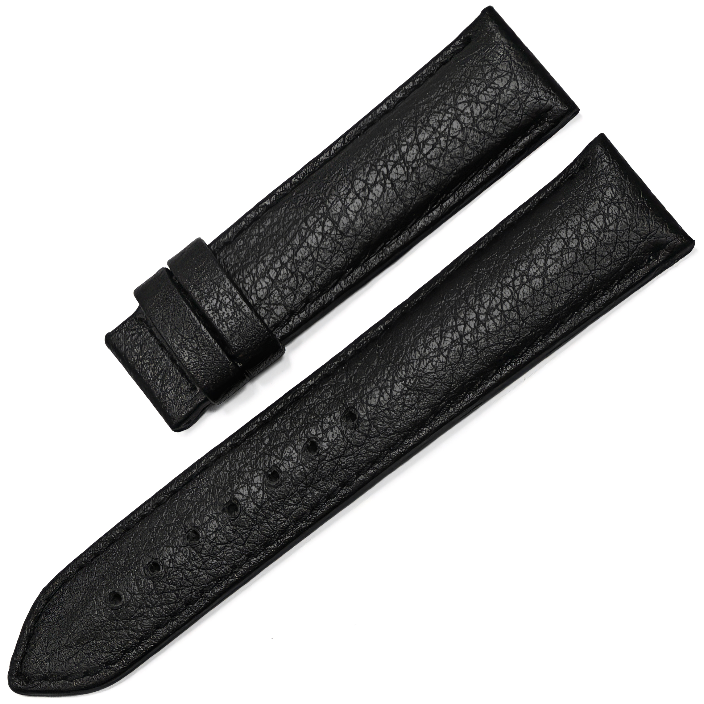 Dugary Classic Grain Black Matte El Yapımı Premium Deri Saat Kayışı