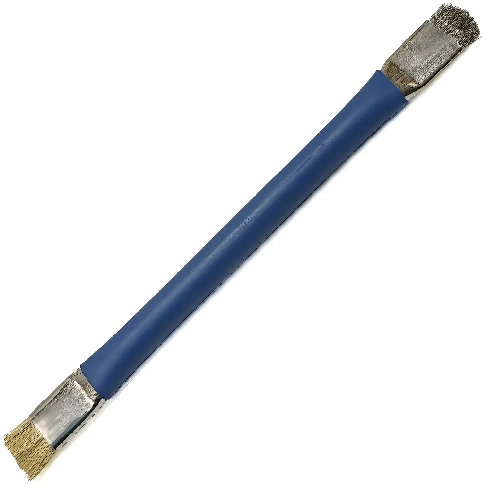 Çift Taraflı Temizlik Fırçası 14.5 cm | Tel ve Sert Kıl