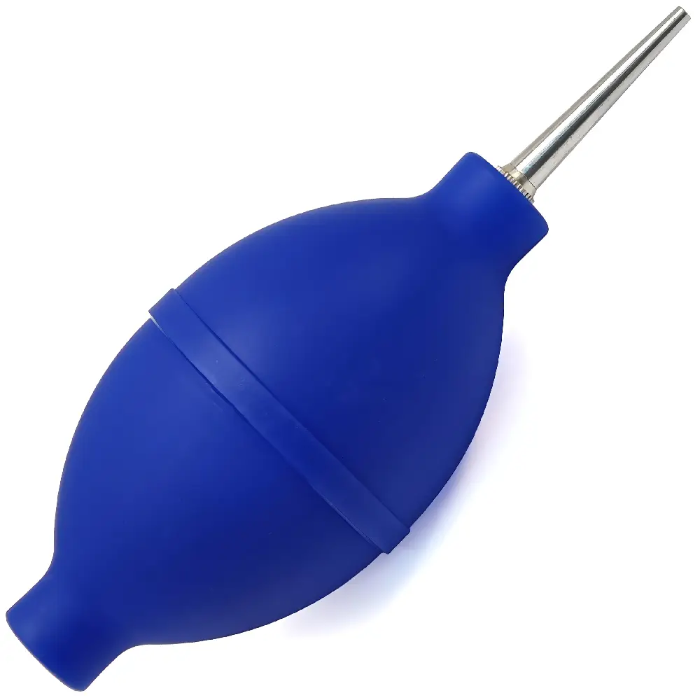 Profesyonel Metal Uçlu Silikon Toz ve Hava Pompası (Mavi, 16 cm)