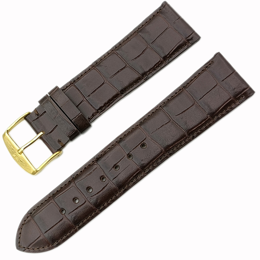 ZRC Allig Grain Calf Kahverengi Hakiki Deri Saat Kordonu  22mm