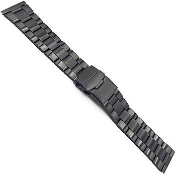 Çelik Mat-Parlak Saat Kordonu Siyah 20-22-24mm  ZR2024-Z1S
