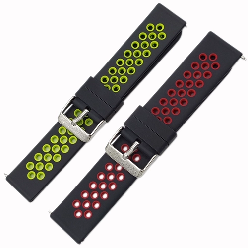 20 ve 22mm �ki Renk Ak�ll� Saat Kordonu Silikon