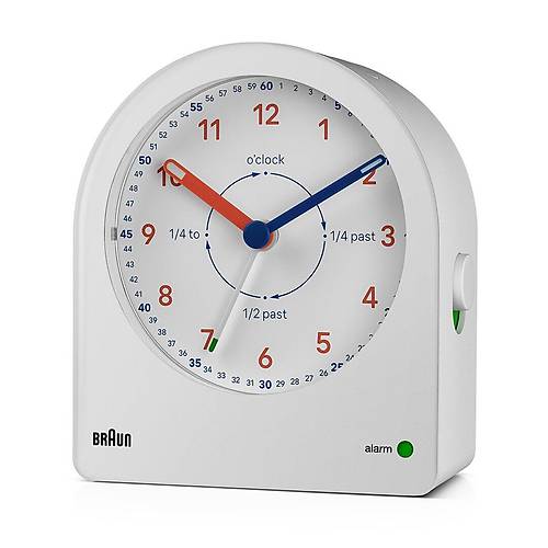 BRAUN BC22TW BEYAZ TIME TEACHERS ANALOG ALARMLI MASA SAAT�