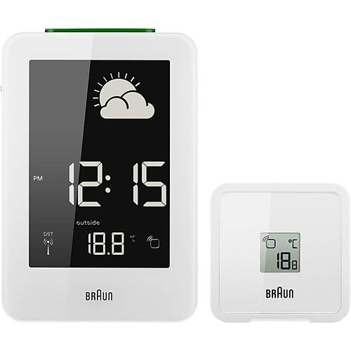 BRAUN BNC013WH-RC HAVA �STASYONLU MASA SAAT� BEYAZ