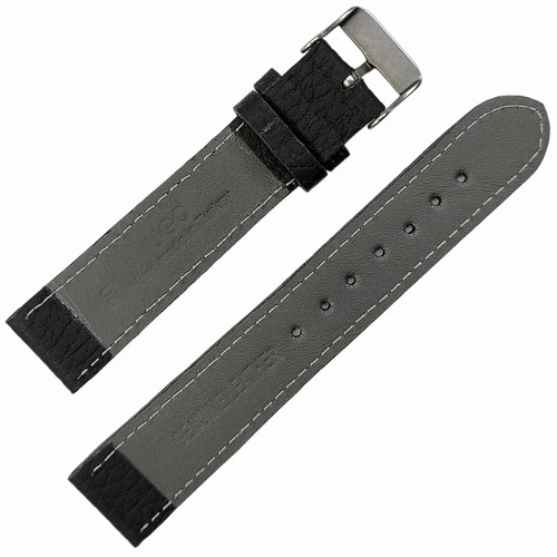 Saat Kordonu Hakiki Deri Yerli retim 20mm Siyah Floater Desen