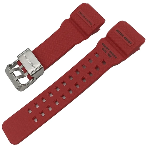 Joefox Silikon Saat Kordonu Kırmızı 28x22mm İki tarafı düz model