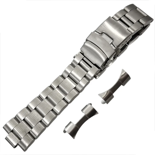 Seiko Uyumlu 22mm Çelik Saat Kordonu Kavisli Başlıklı A Kalite