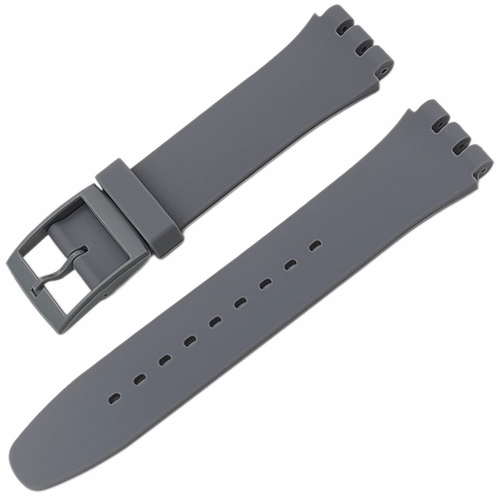 Swatch Uyumlu 19 mm Soft Touch Rubber Silikon Saat Kordonu