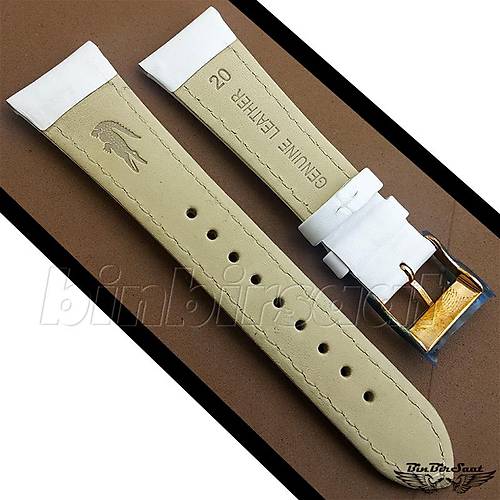 Lacoste Orjinal Hakiki Deri 20x16mm Beyaz Saat Kay