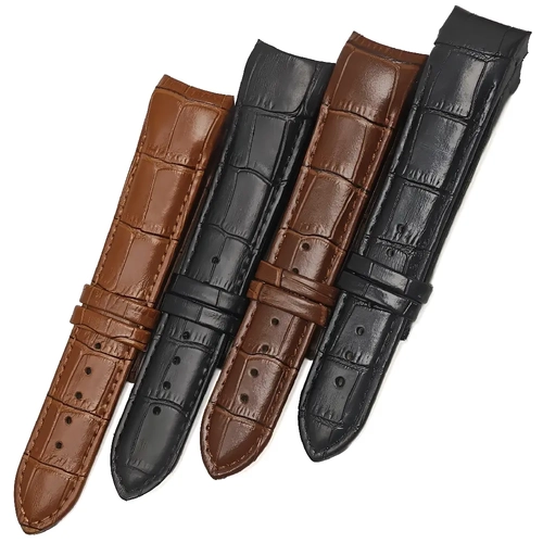 Tissot Uyumlu Hakiki Deri Kavisli Saat Kordonu 22x20mm