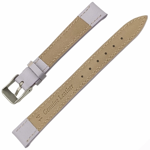 Saat Kordonu Hakiki Deri Yerli �retim 14mm Lila Desensiz