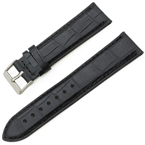 Hakiki Deri Kroko Desenli Saat Kay��� 22mm (6 Renk � Yerli �retim)