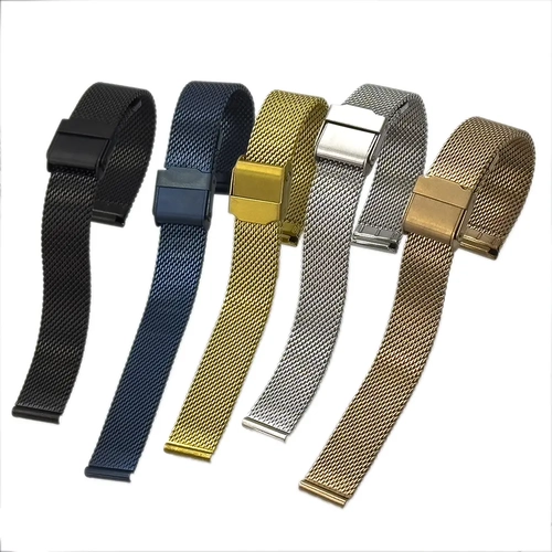 Has�r �rg� �elik Kad�n Saat Kordonu - �ift Emniyetli Kilit - 5 Renk Se�ene�i