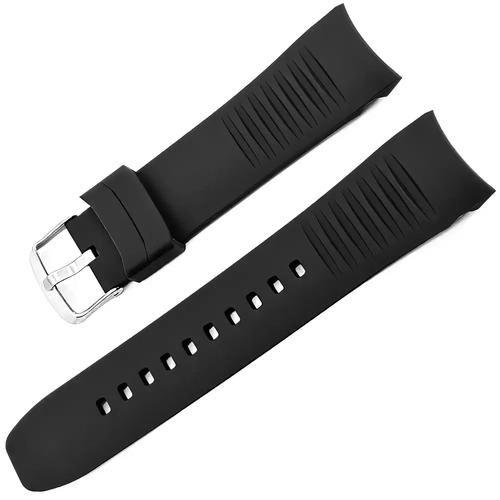 Silikon A Kalite Saat Kordonu Kavisli 22mm Casio EQS-500 Uyumlu