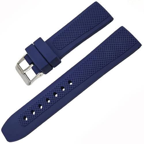Soft Rubber Silikon A Kalite Saat Kay��� Lacivert ve Siyah Renk Se�enek 22-24mm