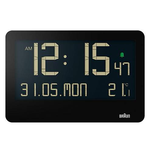 BRAUN BC14B SYAH DJTAL DUVAR SAAT