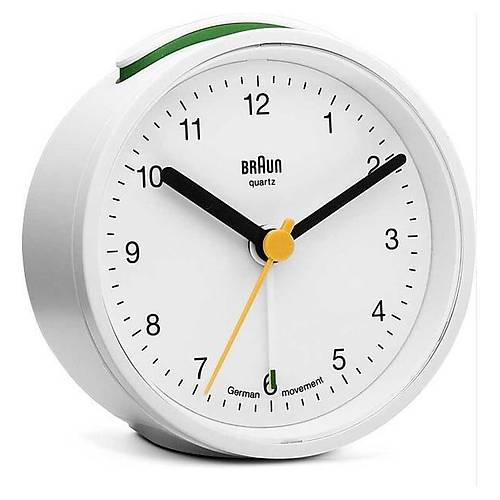 BRAUN BNC012WHWH ALARMLI MASA SAAT� BEYAZ YUVARLAK