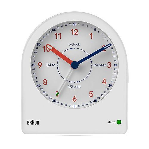 BRAUN BC22TW BEYAZ TIME TEACHERS ANALOG ALARMLI MASA SAAT