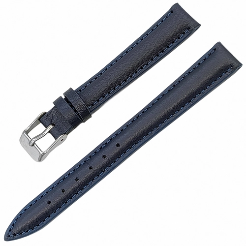 Saat Kordonu Hakiki Deri Yerli �retim 14mm Lacivert Desensiz