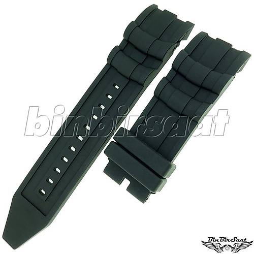 INV-640 Invicta Uyumlu 26mm Silikon Saat Kordonu Siyah