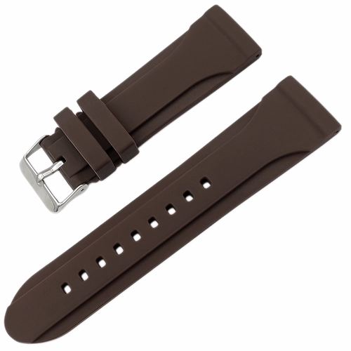 Rubber Silikon Saat Kordonu Kahverengi 24mm