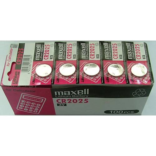 Maxell CR2025 Lithium 5 li Pil