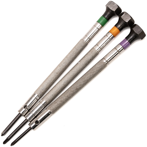 3'l� Saat�i Y�ld�z Tornavida Seti � 1.6 / 1.8 / 2.0 mm Vidal� De�i�ebilir U�lu, 75 mm