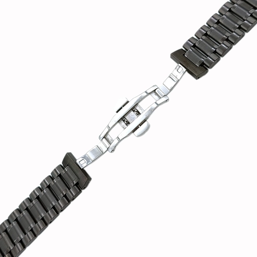 Siyah 316L Paslanmaz �elik Saat Kordonu 20-22-24mm