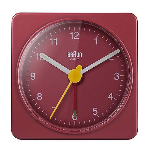 BRAUN BC02R KIRMIZI KLASK SEYAHAT ANALAOG ALARMLI MASA SAAT