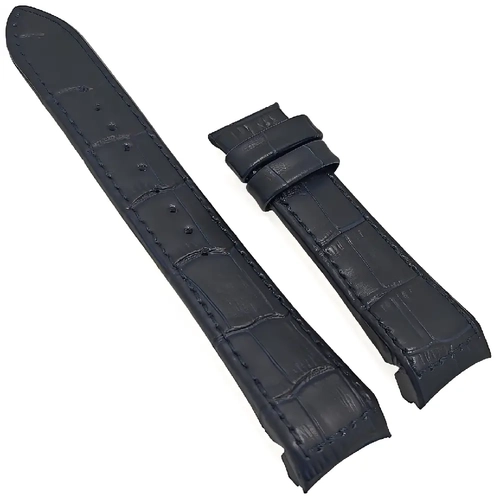 Seiko Premier Perpetual Calender Uyumlu Hakiki Deri Saat Kay��� 21mm Lacivert S2