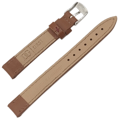 Saat Kordonu Hakiki Deri Yerli �retim 14mm Taba Desensiz