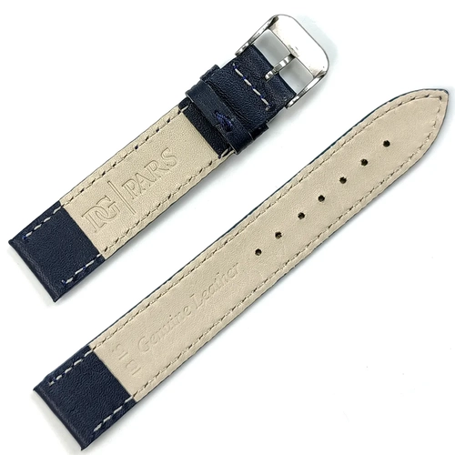 Saat Kordonu Hakiki Deri Yerli �retim 18mm Lacivert Desensiz