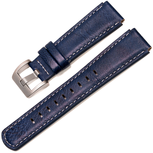 Dugarry Urban Rustic Hakiki Deri Saat Kordonu - Lacivert (20mm, Ak�ll� Pimli)