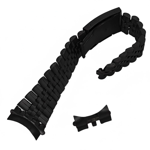 20-22mm Siyah Folded Link Jubilee Model B�kme �elik Saat Kordonu