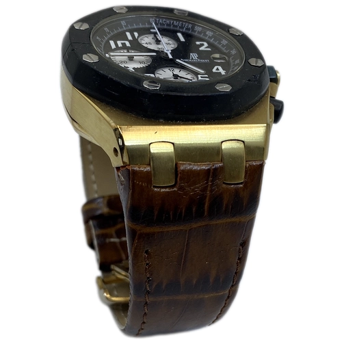 Audemars Piguet - Royal Oak Offshore E84579 Hakiki Deri Saat Kay��� | �zel El Yap�m� �retim